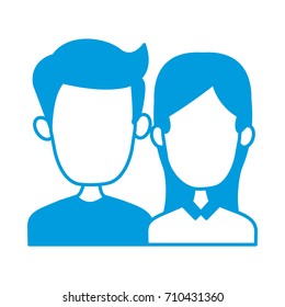 Cute couple cartoon