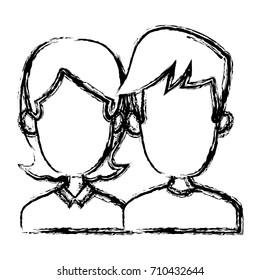 Cute couple cartoon