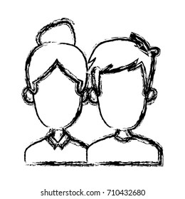 Cute couple cartoon