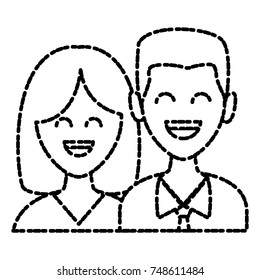 Cute couple cartoon