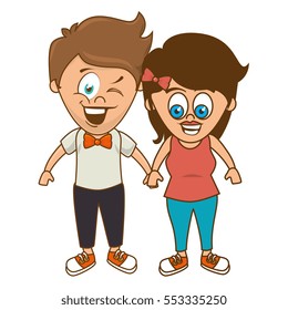 cute couple character sixty style