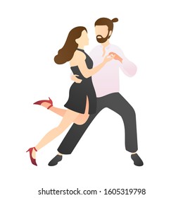 cute couple dancing. man dancing and embracing woman. man and woman at school, studio, and party. outdoor activity romantic couple scenes. romantic couple relationship in flat vector illustration.