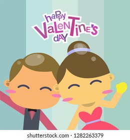 Cute couple design for valentines day