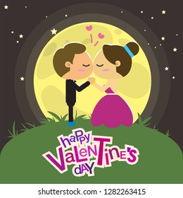 Cute couple design for valentines day