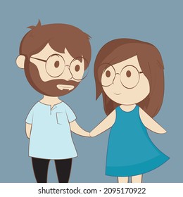 una pareja linda cogiendo la mano caminando juntos 