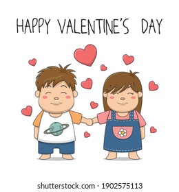 pareja linda tomando las manos el día de San Valentín