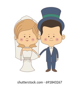 cute couple husband wife in wedding suit happy together