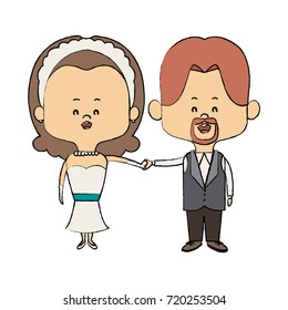 cute couple husband wife in wedding suit happy together