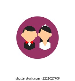 cute couple icon vector logo 2