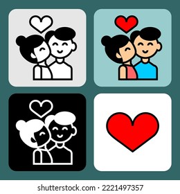 logotipo vectorial de icono de pareja