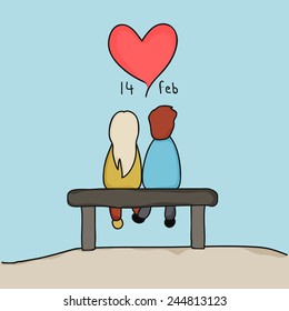 A cute couple in love.