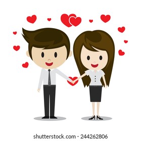 Cartoon Couple Holding Hand Images Stock Photos Vectors Shutterstock