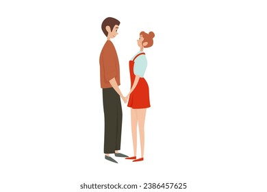 Cute couple in love. Husband and wife. Boy and girl. A man and a woman. Valentine's Day