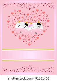 cute couple love vector