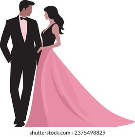 cute couple, lovely couple vector illustration