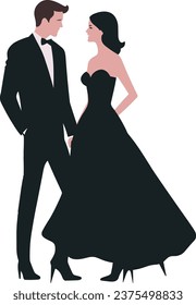 cute couple, lovely couple vector illustration