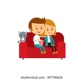cute couple on couch