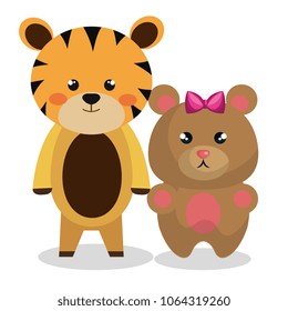 cute couple stuffed animals
