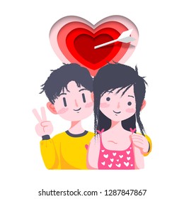 cute couple valentine day