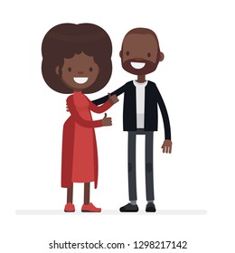 Cute couple vector illustration