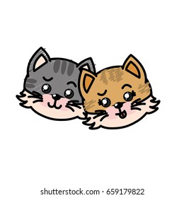 cute couple wild animal with beautiful expression