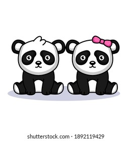 Cute couple wild animals love Valentine's Day