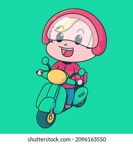 cute courier delivery vector design