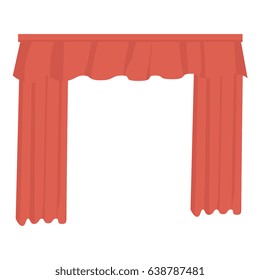 cute courtain windows icon
