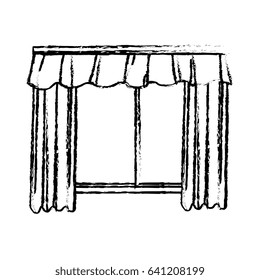 cute courtain windows icon