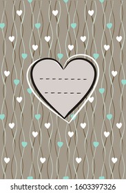 Cute cover for notepad or diary. Cover for a girl’s diary. Cover for notebook. Seamless lettering background. Vector illustration. School and learning theme. Illustration for Valentine's Day. 