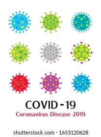 colección de vectores gráficos de virus covid-19