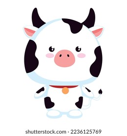 cute cow animal farm character