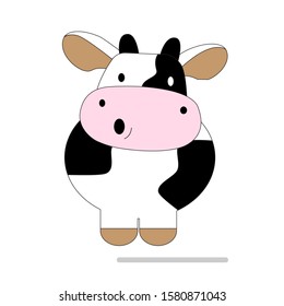 cute cow animation illustration vector 