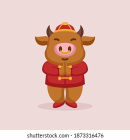 Cute cow bull ox Chinese new year