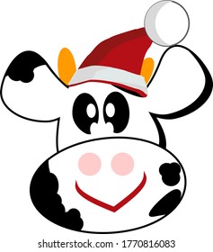  Cute cow, bull, symbol 2021 year