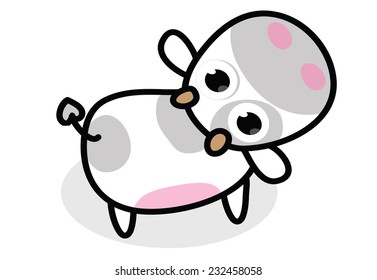 cute cow cartoon