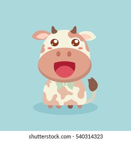 Cute cow cartoon.