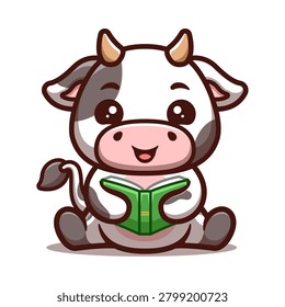 Cute cow cartoon character