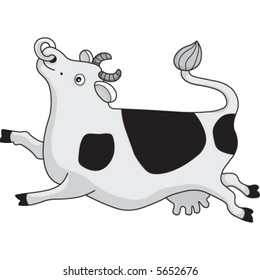A cute cow cartoon illustration.