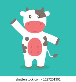 Cute cow cartoon vector