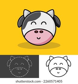 cute cow cartoon vector design