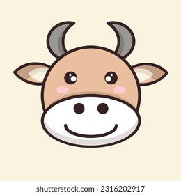 Cute-Kuh-Cartoon, Vektordesign