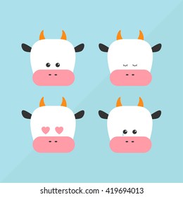 cute cow character 