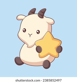 Cute Cow Character Design Illustration