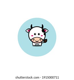 Cute Cow Character Illustration Design