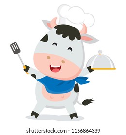 Cute cow chef