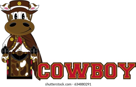 Cute Cow Cowboy