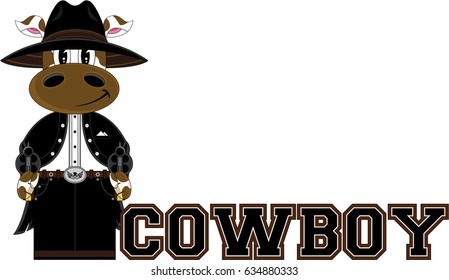 Cute Cow Cowboy