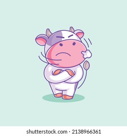 Cute cow doesn't want to talk