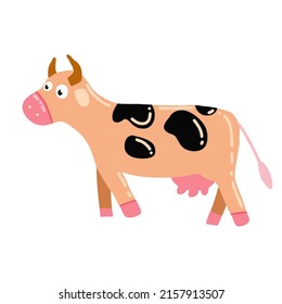 Cute Cow. Doodle. cartoon style